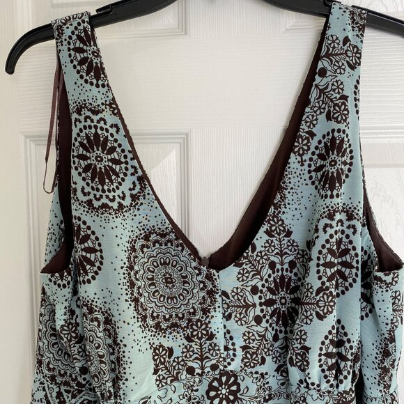 Lane Bryant Dress With Floral Pattern Deep V-Neckline Back Zipp - Picture 3 of 8